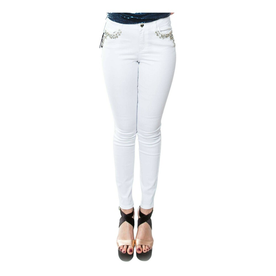 Twinset - Skinny Jeans - Vit - Dam - Storlek: W28