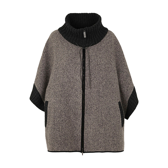 Fabiana Filippi - Capes och Ponchos - Grå - Dam - Storlek: S
