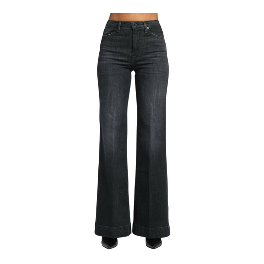 7 For All Mankind - Flare Jeans - Svart - Dam - Storlek: W28,W29,W27,W26,W25