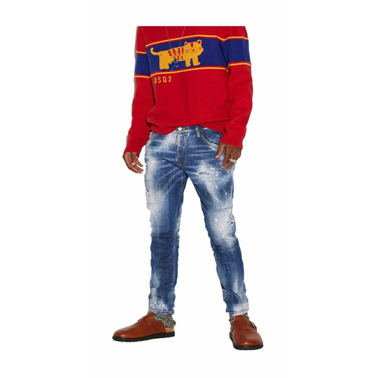 Dsquared2 - Skinny Jeans - Blå - Herr - Storlek: 2Xl,Xl