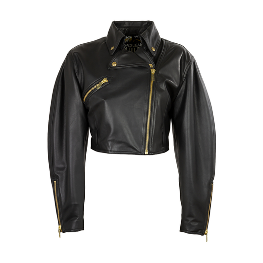 Versace Jeans Couture - Läderjackor - Svart - Dam - Storlek: M,S,Xs