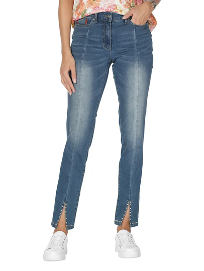 Jeans med slits i bensluten AMY VERMONT Blå