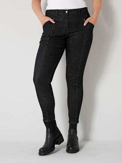 Jeans med dekorativa sömmar fram Janet & Joyce Antracitgrå