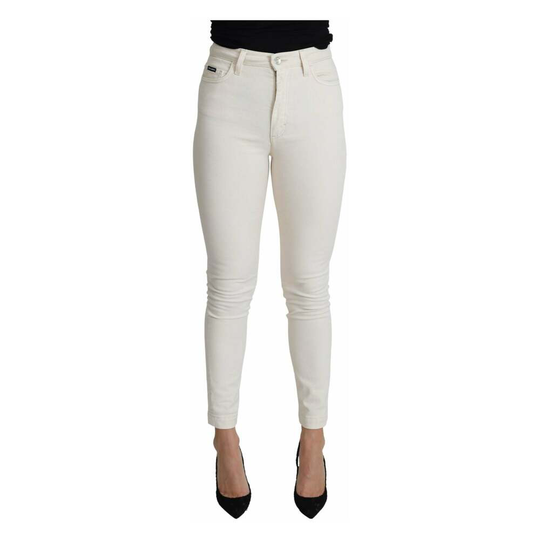 Dolce & Gabbana - Skinny Jeans - Vit - Dam - Storlek: S