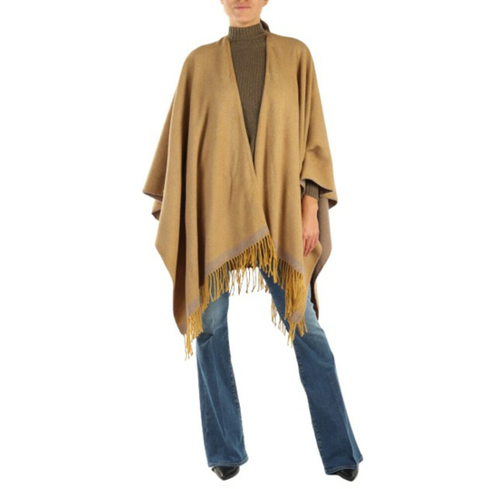 Manila Grace - Capes och Ponchos - Beige - Dam - Storlek: ONE Size
