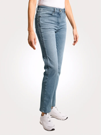 Jeans med ränder i sidan MONA Blå
