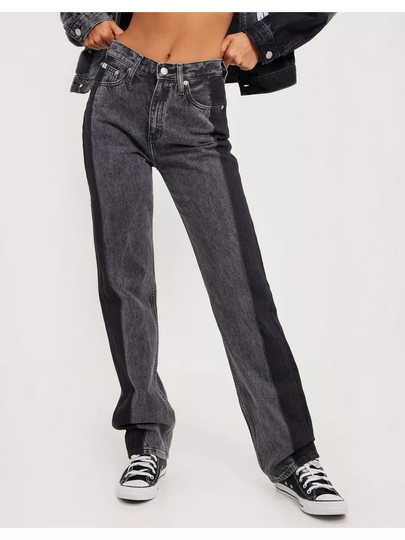 Calvin Klein Jeans High Rise Straight High waisted jeans Black