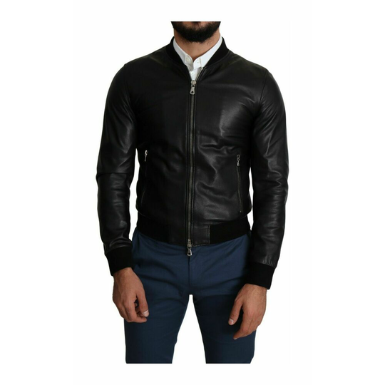 Dolce & Gabbana - Skinnjackor - Svart - Herr - Storlek: S