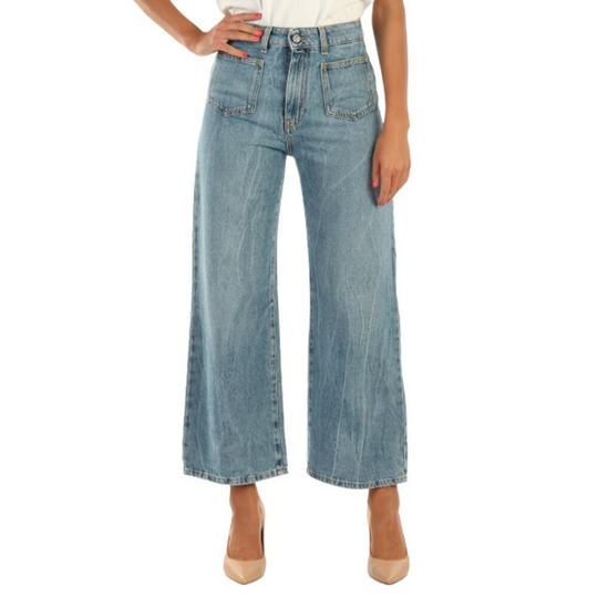 Manila Grace - Boyfriend Jeans - Blå - Dam - Storlek: W27,W30,W31,W32,W26,W29,W28