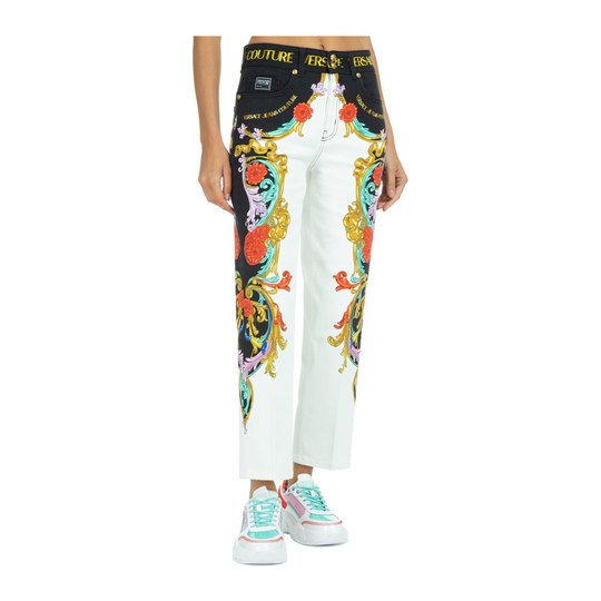 Versace Jeans Couture - Straight - Vit - Dam - Storlek: W27,W29