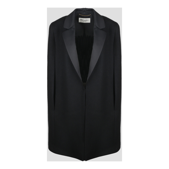 Saint Laurent - Capes och Ponchos - Svart - Dam - Storlek: S