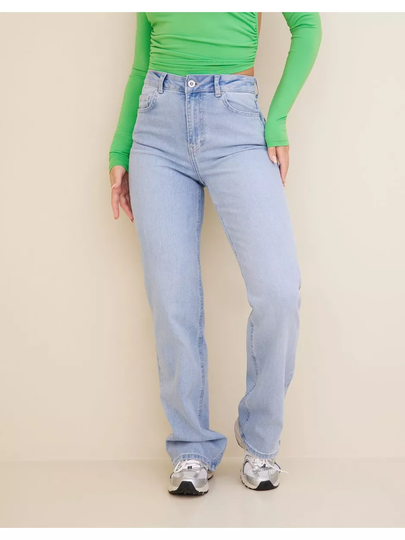 Pieces Pcholly Hw Wide Jeans Lb Noos Bc Wide leg jeans Light Blue Denim