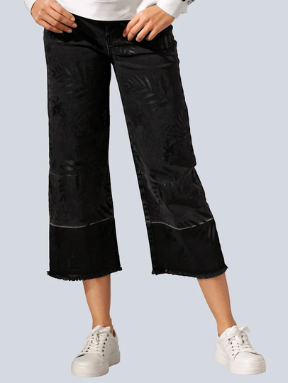 Jeans med tryck Alba Moda Mörkgrå