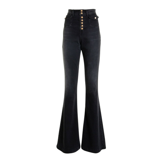 Versace Jeans Couture - Flare Jeans - Svart - Dam - Storlek: W27,W29