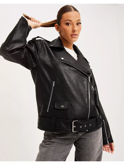 Gina Tricot Melody biker jacket Höstjackor & Vårjackor Black