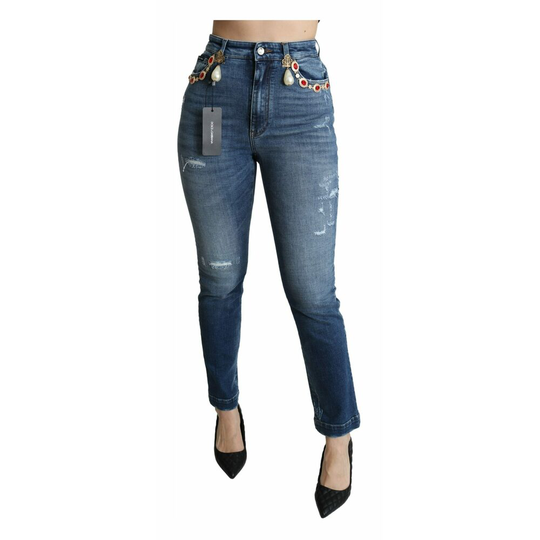 Dolce & Gabbana - Skinny Jeans - Blå - Dam - Storlek: S,Xs