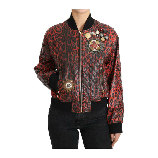 Dolce & Gabbana - Läderjackor - Röd - Dam - Storlek: M,S