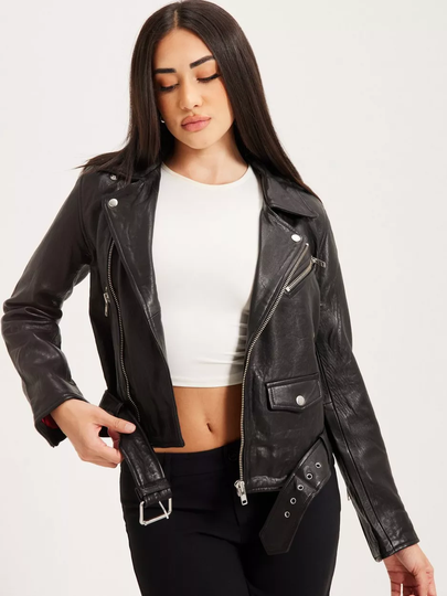 JJXX - Jackor - Black - Jxholly Leather Biker Jkt Noos - Jackor & Kappor - Jackets