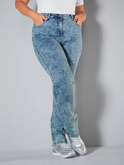 Jeans - moonwashed MIAMODA Blue bleached