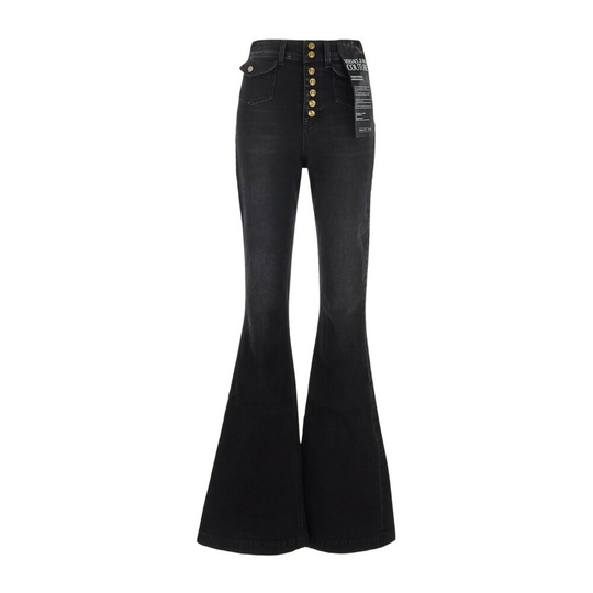 Versace - Flare Jeans - Svart - Dam - Storlek: W28,W25,W26,W27,W29