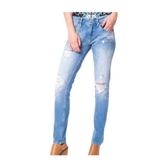 Pepe Jeans - Skinny Jeans - Blå - Dam - Storlek: W28 L30,W25 L30