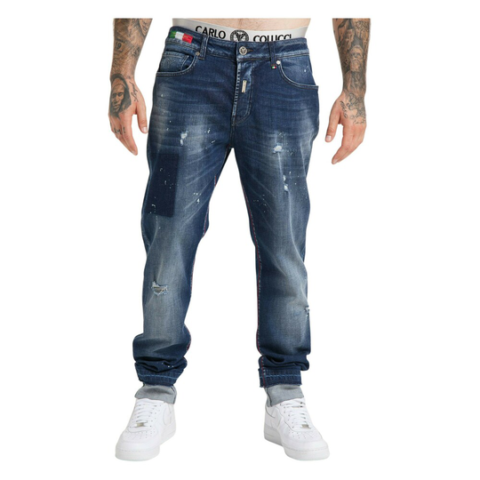 Carlo Colucci - Jeans - Blå - Herr - Storlek: W33,W34,W35,W36