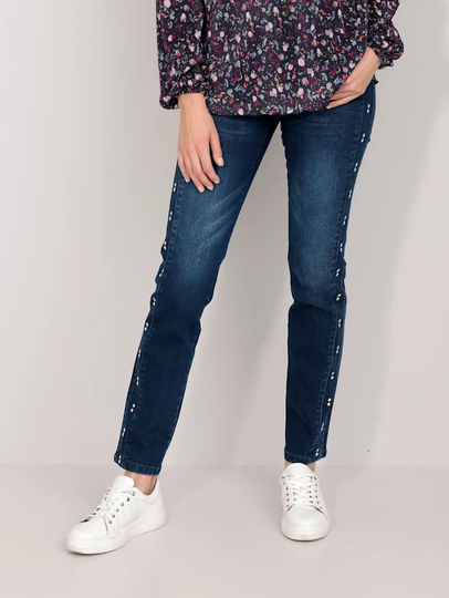 Jeans med stjärnnitar Dress In Blå