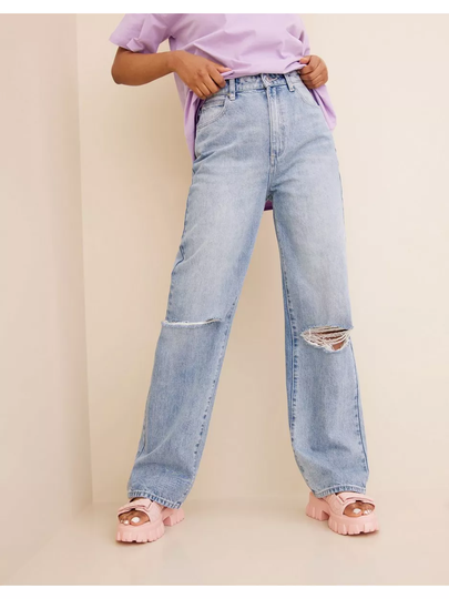 Abrand Jeans A Carrie Jean Jenny Blue Rip High waisted jeans Denim