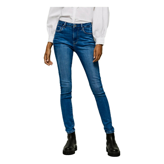 Pepe Jeans - Skinny Jeans - Blå - Dam - Storlek: W31 L30,W28 L30,W29 L30,W27 L30,W32 L30,W30 L30