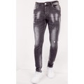 Stuprörsjeans True Rise Slim Fit Jeans Hål SLM Gra