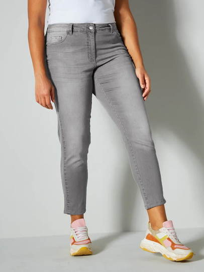 Jeans i 5-ficksmodell Angel of Style Ljusgrå