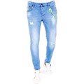 Stuprörsjeans Lf Slim Fit Jeans Slitning Bla
