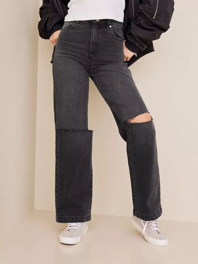 Abrand Jeans A 94 High & Wide Cindy Rip High waisted jeans Denim
