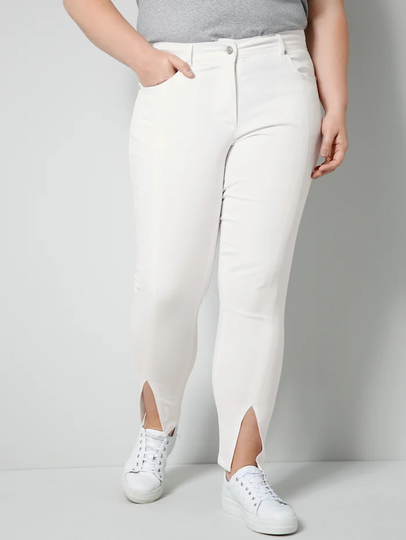 Jeans med slits I bensluten Sara Lindholm Vit