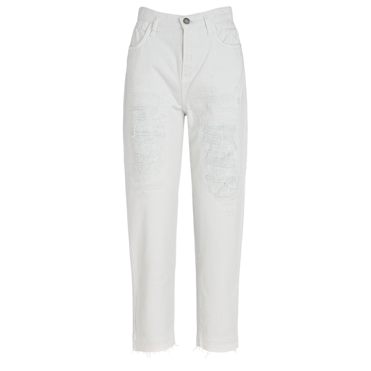 Pinko - Boyfriend Jeans - Vit - Dam - Storlek: W27
