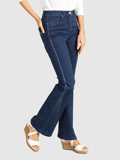 Jeans med utställda ben Paola Blue stone