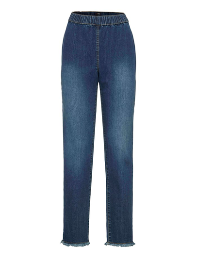 Jeans med fransar MIAMODA Blå
