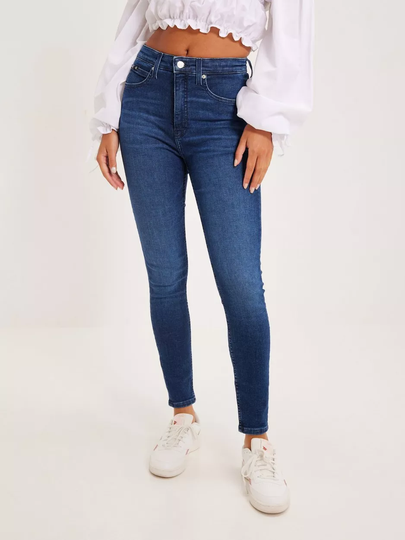 Calvin Klein Jeans - High waisted jeans - Blue - High Rise Super Skinny Ankle - Jeans