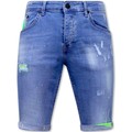 7/8- och 3/4-byxor Local Fanatic Skinny Herrshorts Jeans SH Bla