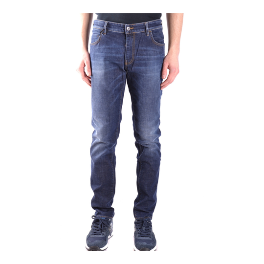 Paolo Pecora - Baggy Jeans - Blå - Herr - Storlek: W31