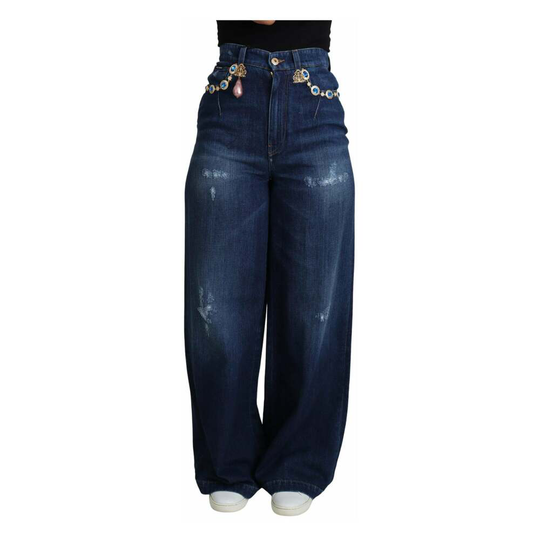 Dolce & Gabbana - Flare Jeans - Blå - Dam - Storlek: S