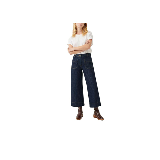 Sessun - Flare Jeans - Blå - Dam - Storlek: L,S,Xs