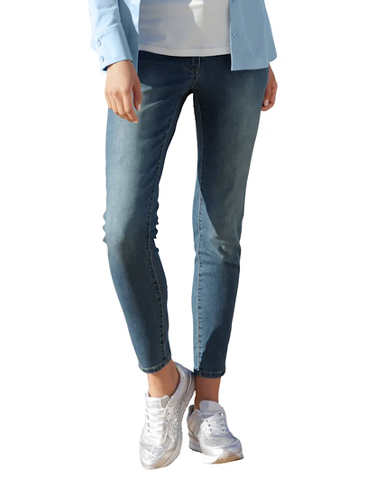 Jeans med trendig dekor AMY VERMONT Jeansblå