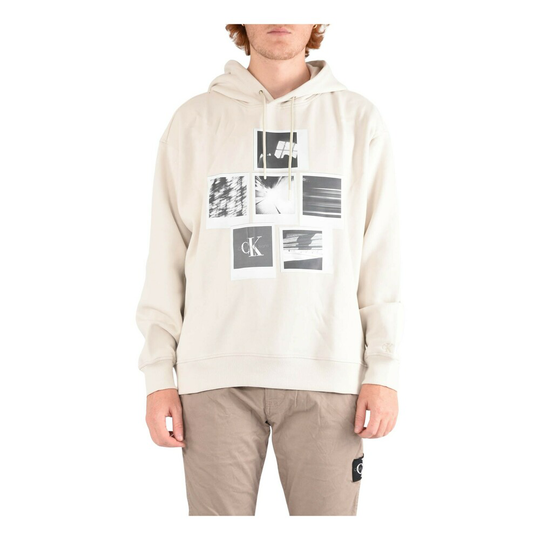 Calvin Klein Jeans - Hood tröjor - Beige - Unisex - Storlek: 2Xl,Xl,L,M,S