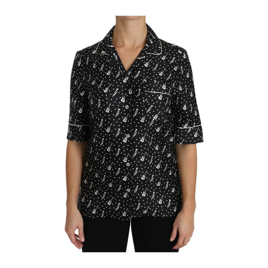 Dolce & Gabbana - Skjortor - Svart - Dam - Storlek: M,S,Xs,2Xs
