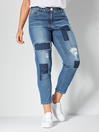 Jeans med lappar Angel of Style Blue stone