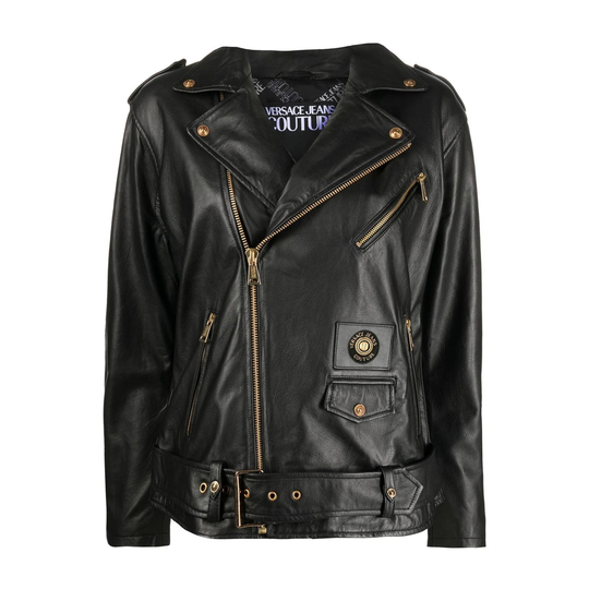Versace Jeans Couture - Läderjackor - Svart - Dam - Storlek: S,Xs,2Xs