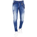 Stuprörsjeans Lf Jeans Blekt Färgstänk Bla
