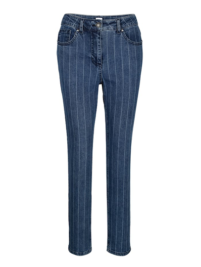 Jeans med randigt mönster MONA Mörkblå
