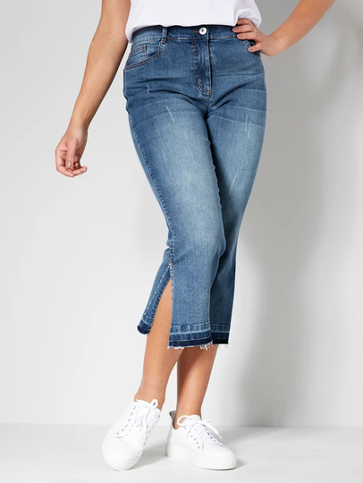 Jeans i caprilängd Angel of Style Blue stone